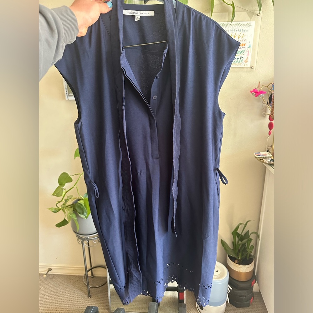 Collective Concepts blue dress in size large